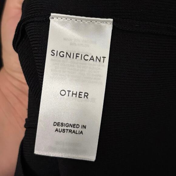 Revolve Significant Other Black Knit Long Sleeve Mini Dress Size 4 - Picture 6 of 8